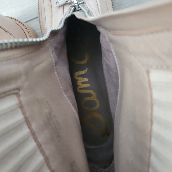 Sam Edelman Leone Lug Sole Chelsea Boot Sesame Tan Zip Up Boots Women Sz 10 M - Picture 13 of 13